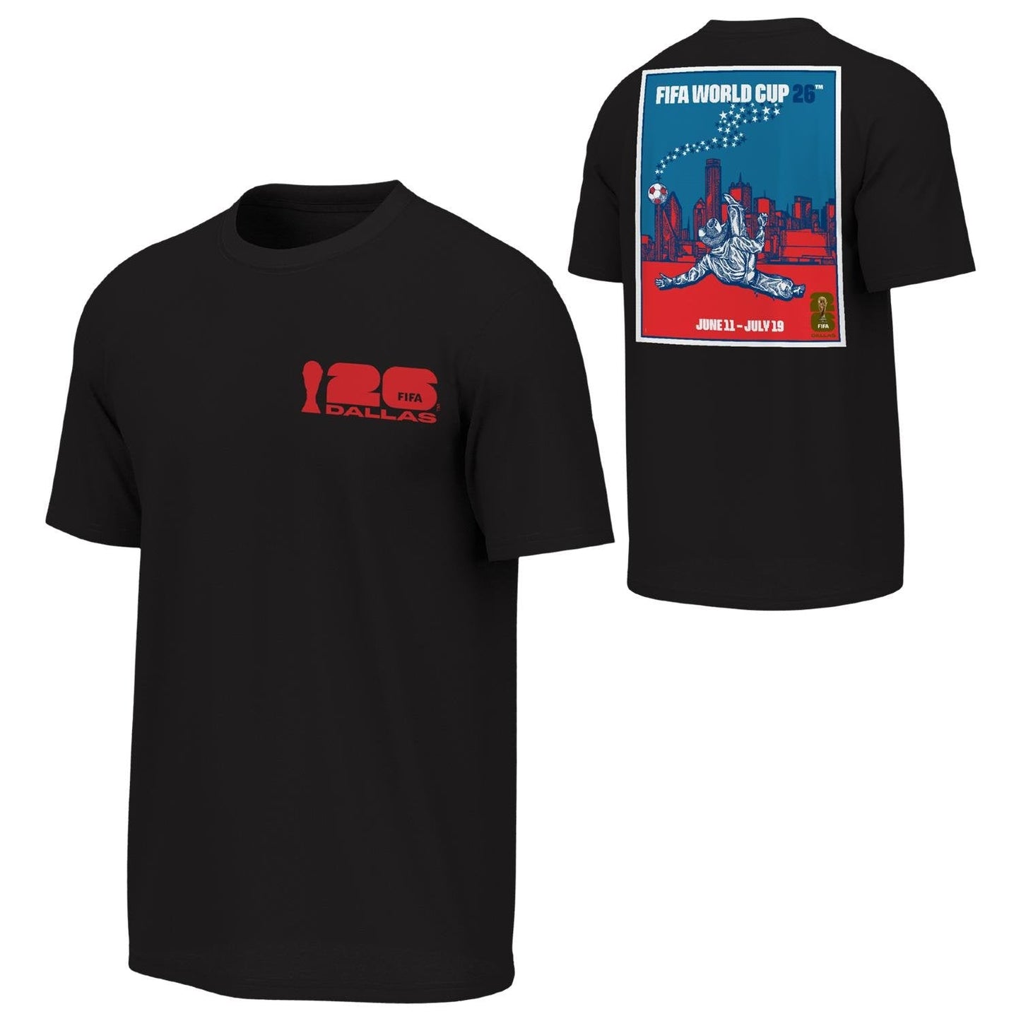 2026 World Cup Dallas Poster Black T-Shirt - Unisex