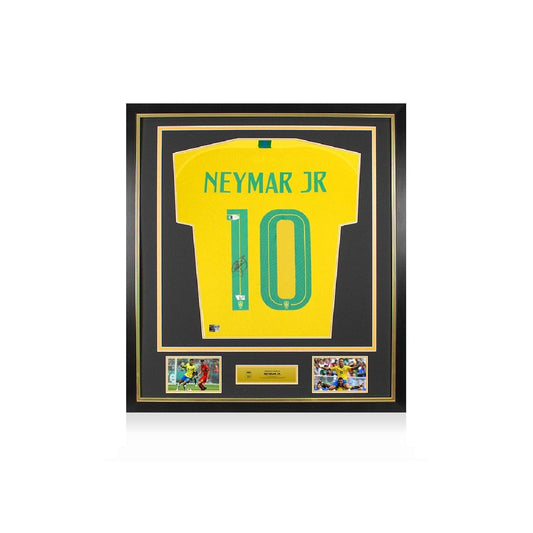 Official Neymar World Cup Signed Home Jersey - Brazil 2018
