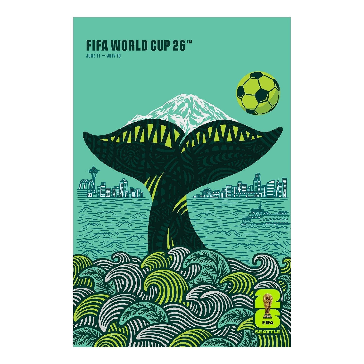 2026 World Cup Seattle Host City Poster