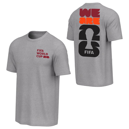 2026 World Cup We Are 26 Bold Grey T-Shirt - Unisex