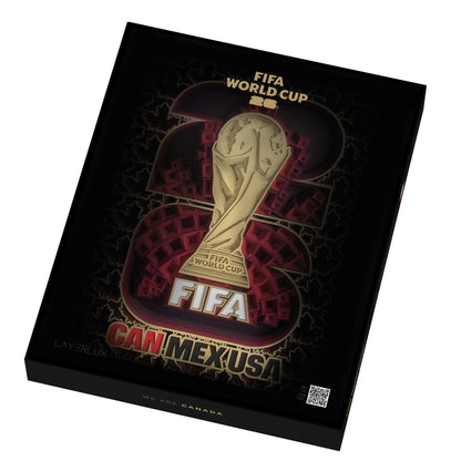 World Cup 2026 Canada Host Country Emblem 3D Wood Art Frame