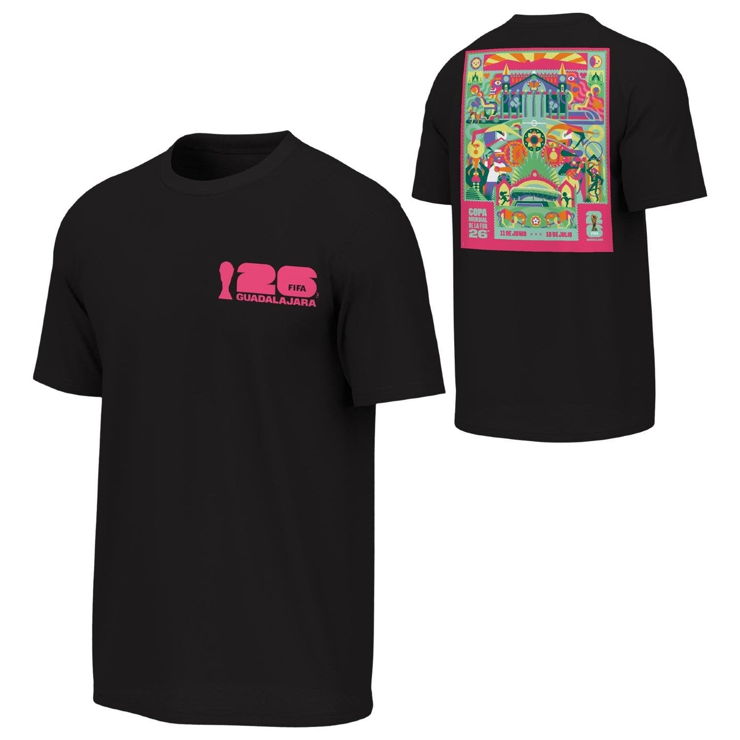 2026 World Cup Guadalajara Poster Black T-Shirt - Unisex