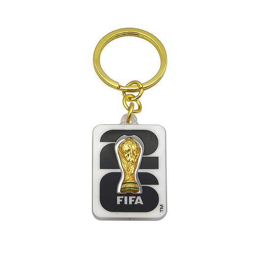 World Cup 2026 3D Emblem Trophy Rotating Keychain
