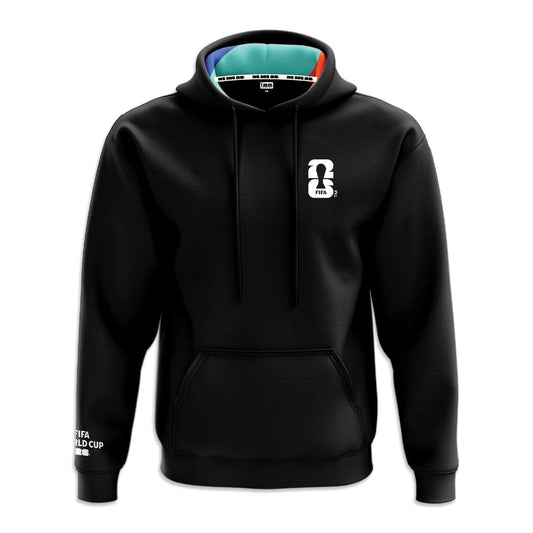 2026 World Cup Pattern Black Hoodie - Unisex