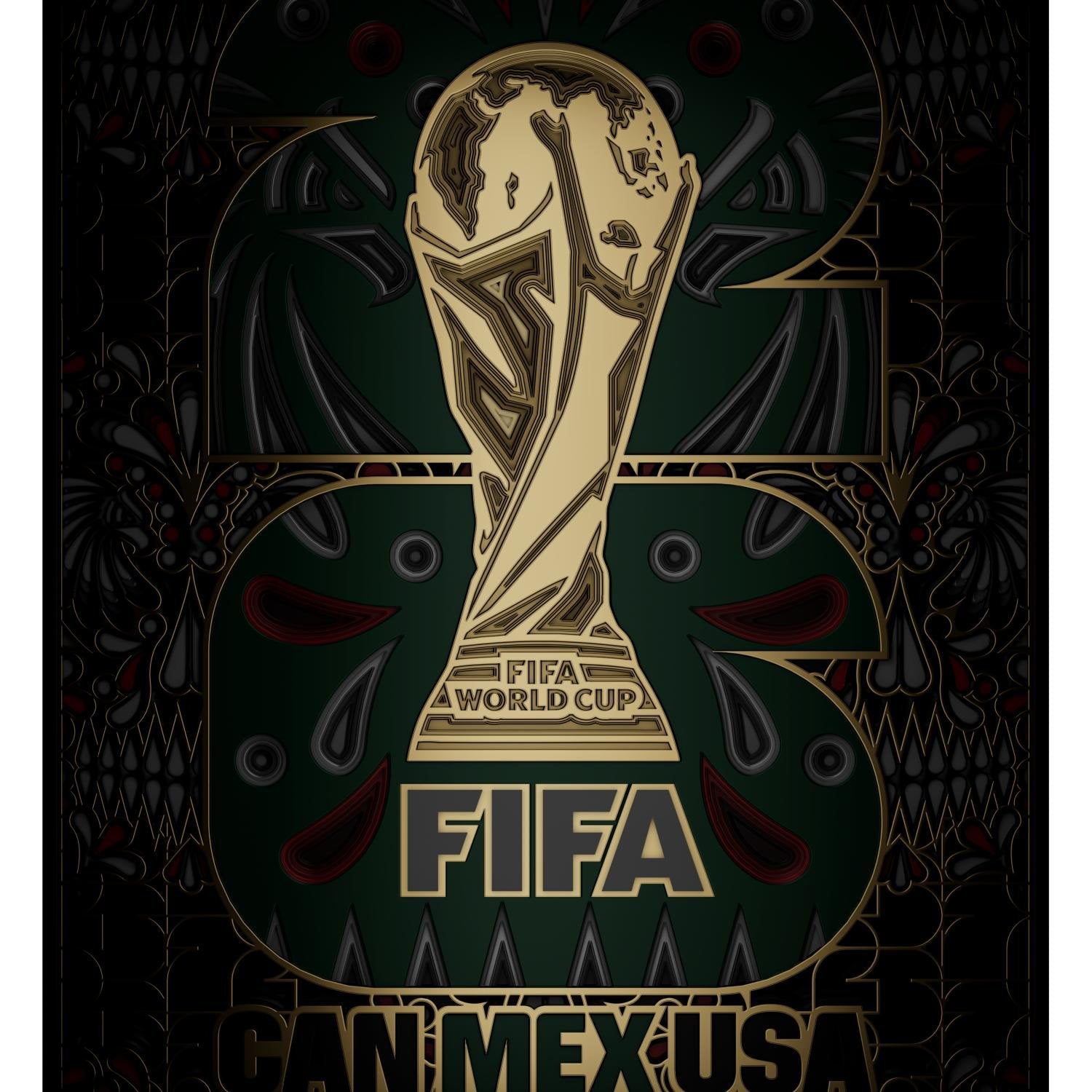 World Cup 2026 Mexico Host Country Emblem 3D Wood Art Frame
