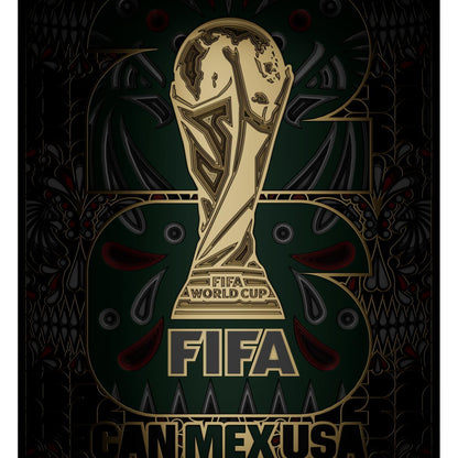 World Cup 2026 Mexico Host Country Emblem 3D Wood Art Frame
