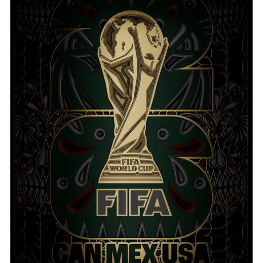 World Cup 2026 Mexico Host Country Emblem 3D Wood Art Frame