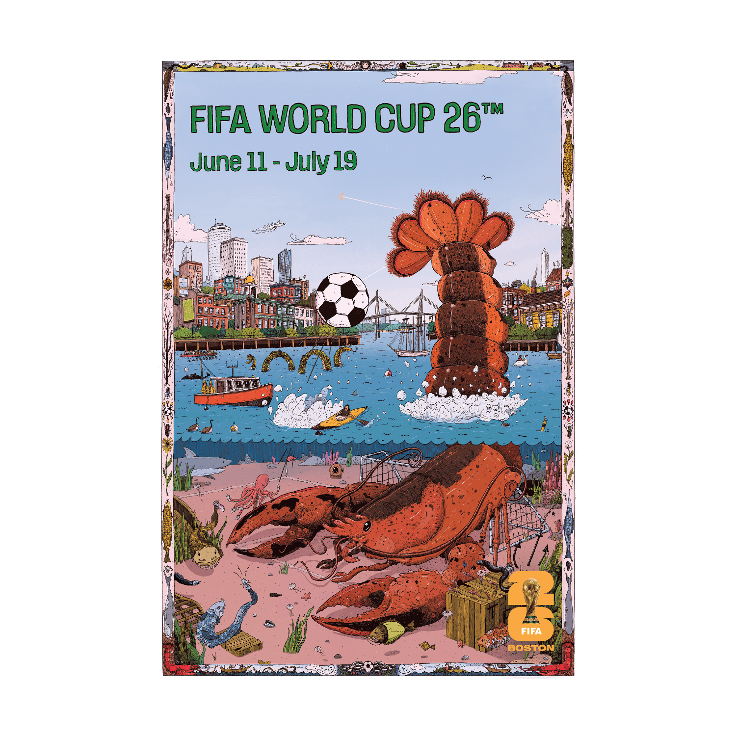 2026 World Cup Boston Host City Poster