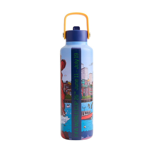 World Cup 2026 Boston Poster Water Bottle