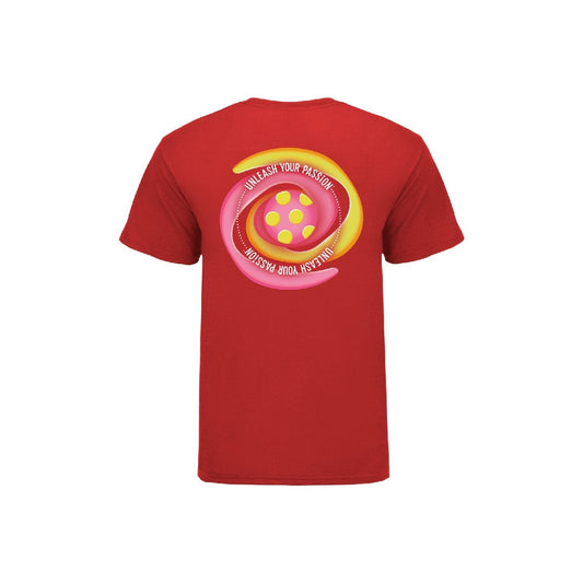FIFA U-17 Women's World Cup Dominican Republic 2024™ Red Football Swirl T-Shirt - Men's