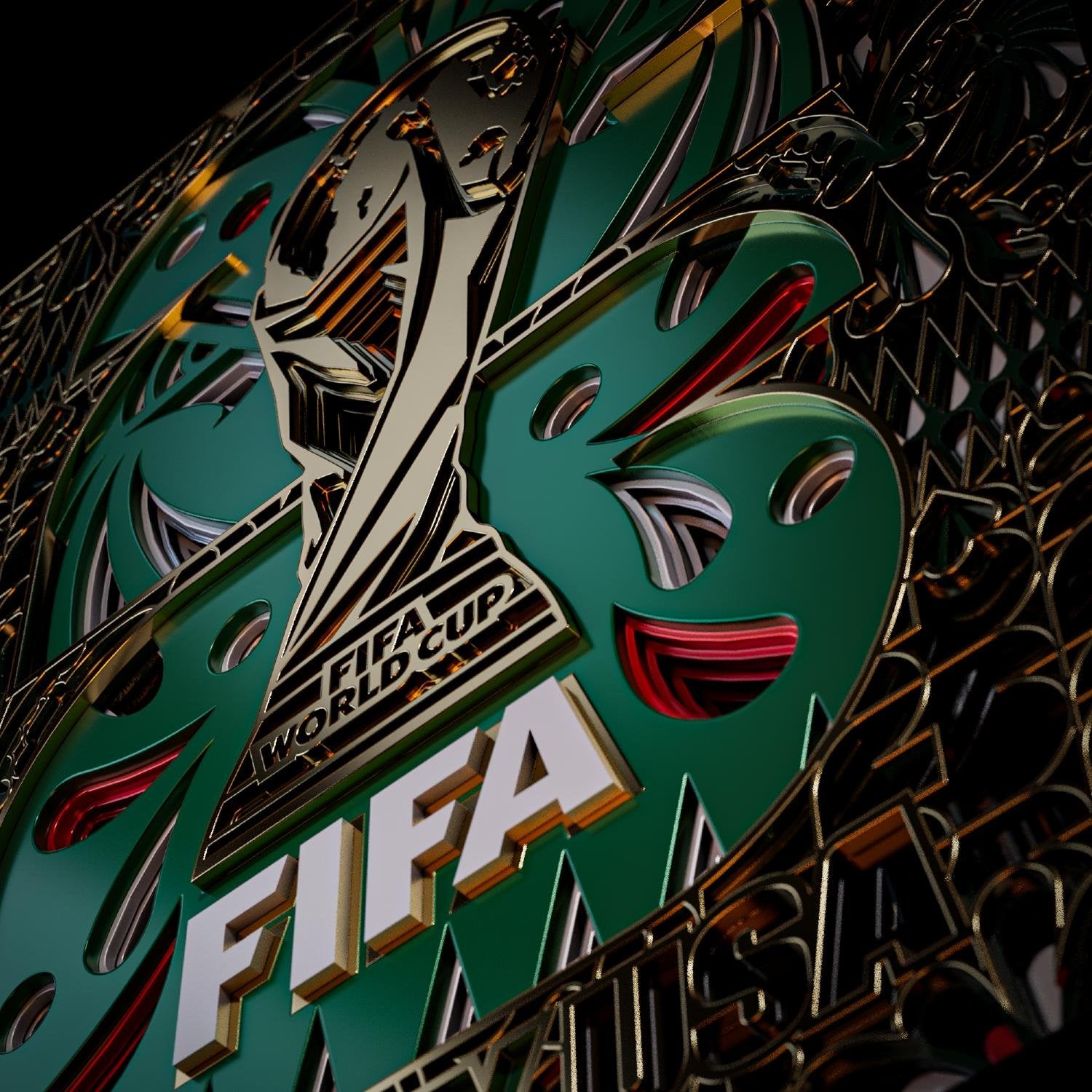World Cup 2026 Mexico Host Country Emblem 3D Wood Art Frame