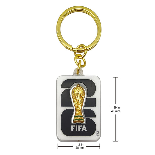 World Cup 2026 3D Emblem Trophy Rotating Keychain