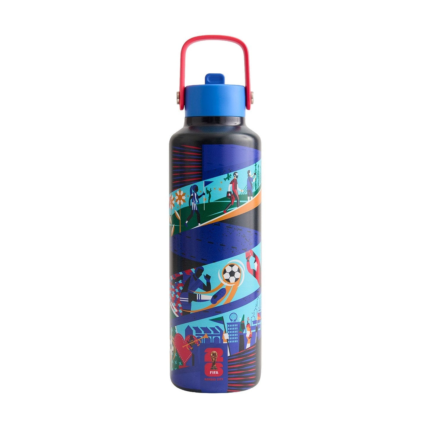 World Cup 2026 Kansas City Poster Water Bottle